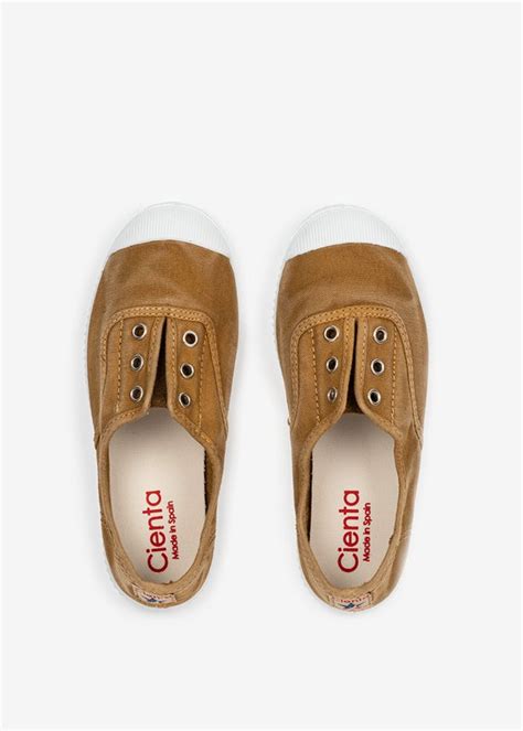 Zapatilla inglés puntera tintado enzimatico - Mostaza — Cienta