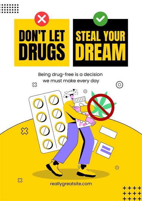 Free printable drug-free poster templates | Canva