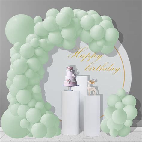 Buy COVANNI Pastel Green Balloons 75 pcs Light Green Balloon Garland ...