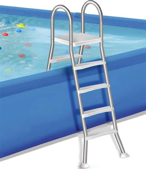 Amazon.com : 52" High Above Ground Swimming Pool Ladder,304 Stainless ...
