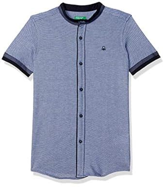 Buy United Colors of Benetton Boy's Geometric Regular Shirt ...