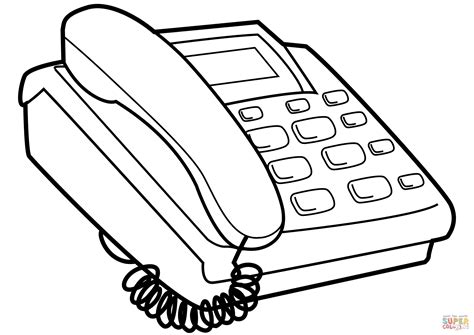Push Button Telephone coloring page | Free Printable Coloring Pages