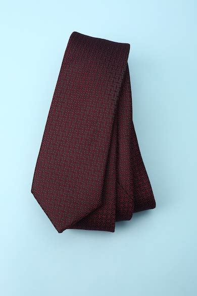 Buy Men Maroon Embroidered Tie Online - 39826766 | Louis Philippe