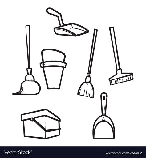 Image result for Cleaning Tools Drawing