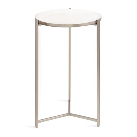 Kate and Laurel Aguilar Modern Round Side Table, 15 x 15 x 24, White ...