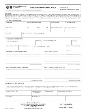 Preadmission Certification - Blue Cross And Blue Shield Of Alabama ...