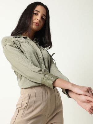 Buy RAREISM Hullay Green Top Online