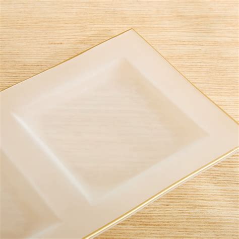 Buy Frostra Hernan Frosted Glass 3 Partition Serving Platter - 40 ...