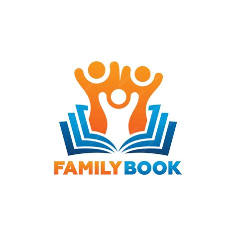 Family book logo template design vector, emblem, design concept ...