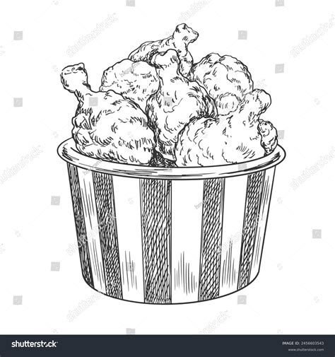 Fried Chicken Clip Art Black And White Free Vectors | Fried Chicken