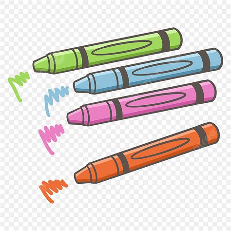 Crayons White Transparent, Four Crayons Clip Art, Crayon Clipart ...