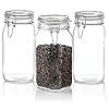 Buy STAR WORK 1.5 Liters Mason Glass Jars With Buckle Lids Airtight ...