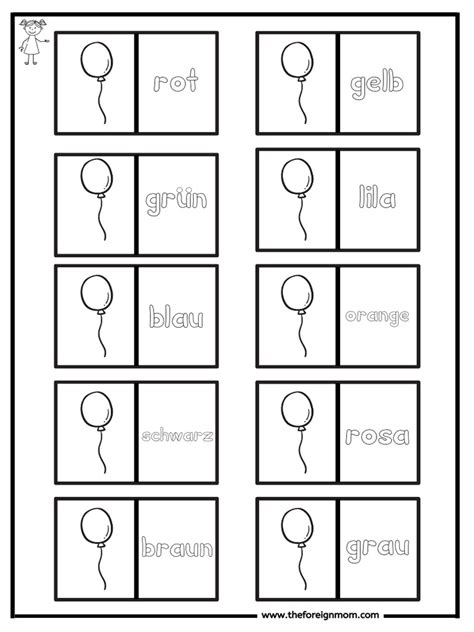 Image result for German Colors Worksheet