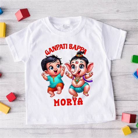 Ganpati bappa Morya 2 _White Tee – karmikh