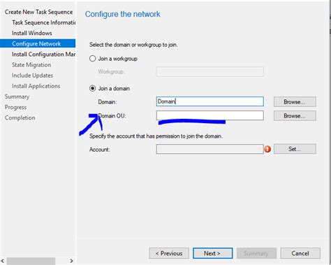 Image result for SCCM Task Sequence Join Domain Variable