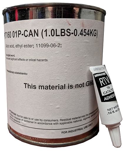 Momentive RTV60-1P RTV 60 Silicone, 1 lbs.Two-Part (Ratio 200:1), Red ...