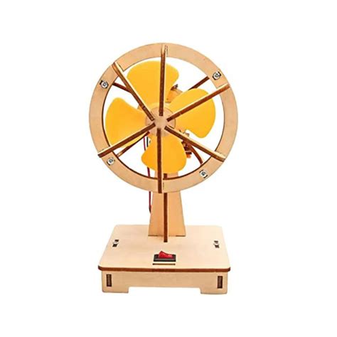 DIY Oscillating Fan STEM Kit Wooden Electric Oscillating Fan Model Kids ...