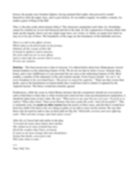 SOLUTION: Shakespeares julius caesar analysis - Studypool