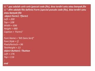 Image result for Contoh Kodingan Bahasa Delphi