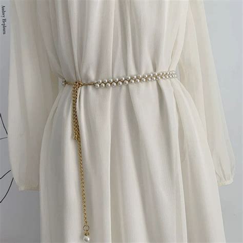Double Strand Pearl Chain Belt – FYVA
