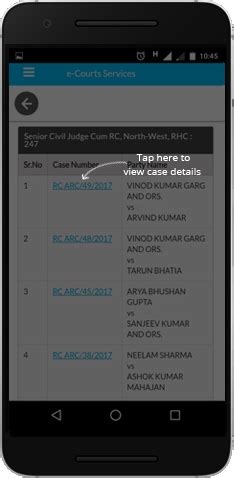 Help - eCourts Services App
