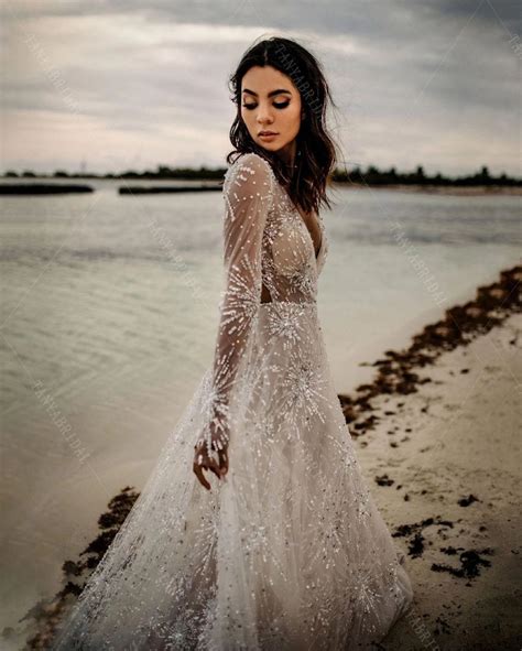 Sparkly long sleeve wedding dress 60 photos - Astyledwedding.com