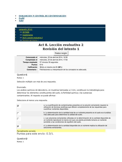 Act 8 Evaluativa | Coloide | Suelo