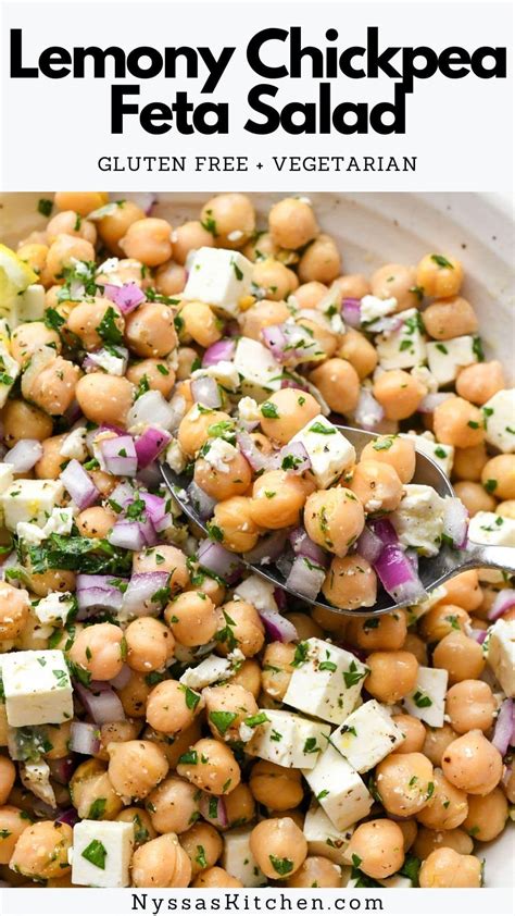 Lemony Chickpea Feta Salad Recipe