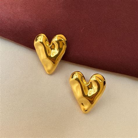TFC Mini Love Heart Gold Plated Stud Earrings