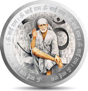 DA Jewels MOHUR Sai Baba Coloured Coin S 999 20 g Silver Coin Price in ...