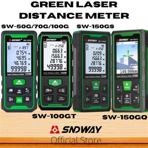 Promo SNDWAY Meteran Digital Green Laser 50/70/100/150 Meter SW-50G/70G ...