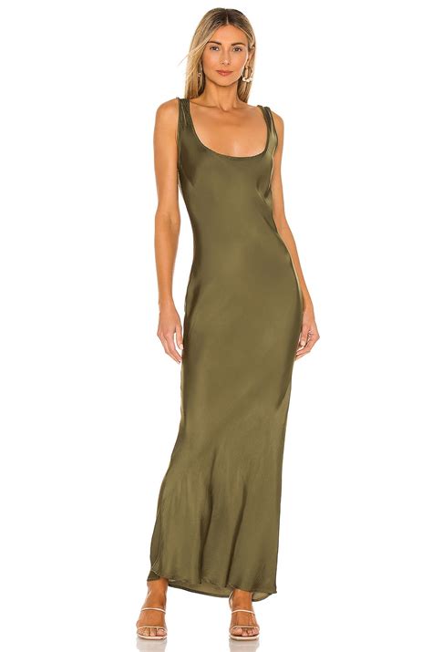 Cali Dreaming Simple Slip Dress in Olive | REVOLVE