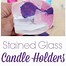 Image result for Christmas Stained Glass Candle Holder