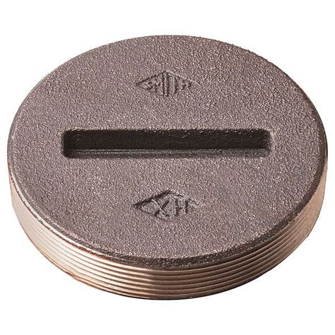 Jay R. Smith Manufacturing Floor Cleanout Plug,Cast Bronze,Round ...