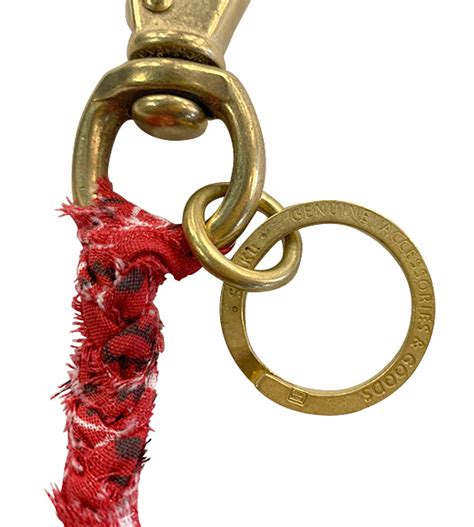 Sunku サンク BANDANA KEY RING バンダナ キーリング RED レッド キーホルダー ターコイズ 天然石 ブラス ...