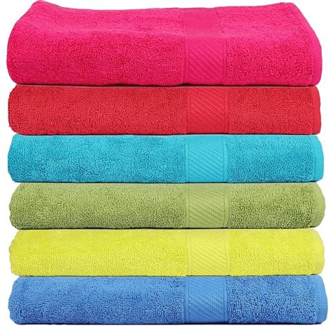 Trident 400 GSM Soft SPA Bath Towels, 60 X 120cm (Set of 6)(Multicolor ...