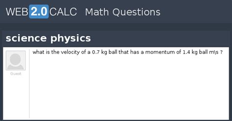 View question - science physics