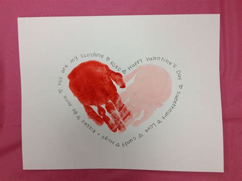 Valentine's Day Handprint Heart Craft www.letsgetreadyforkindergarten ...