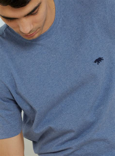 Buy Dark Pastel Melange Crew | Casual Blue Solid Crew Neck for Men ...