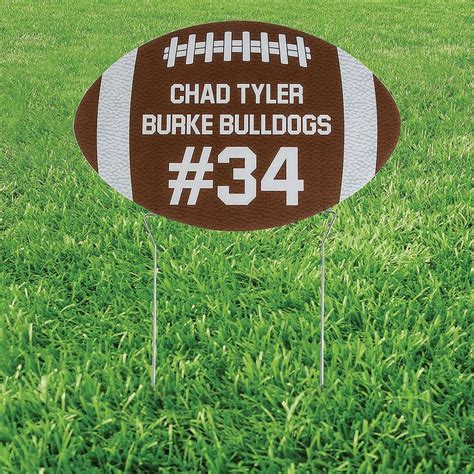 football yard sign