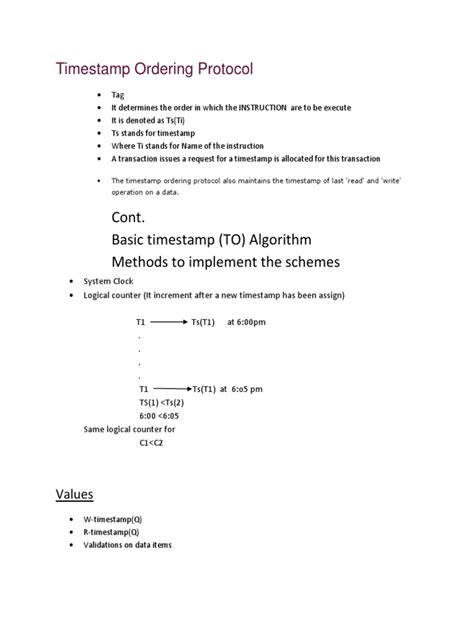 Image result for Timestamp Ordering Protocol