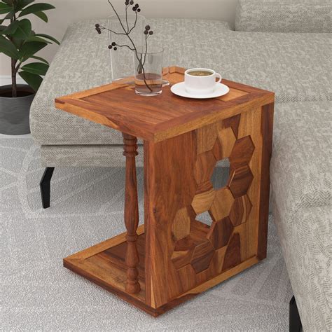 Buy C Table Online | C Shape Wooden Table - Woodsala