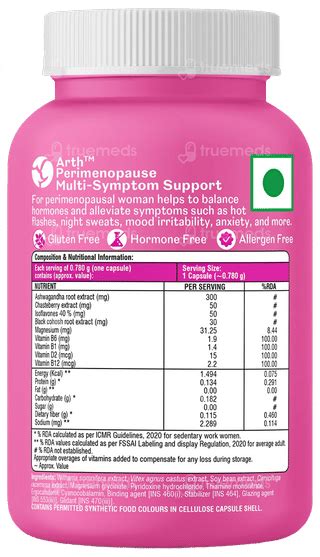 Arth Perimenopause Multi Symptom Support Capsule 30 - Uses, Side ...