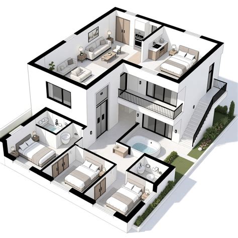Modern Luxury House Floor Plan | Stable Diffusion Online
