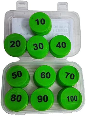 Buy Royals Plastic Number Token, Coins Pack of 1 to 100, Random Colour ...