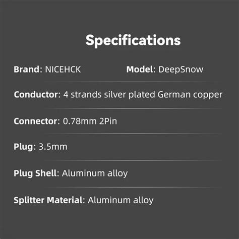 NICEHCK- DeepSnow 4 Core Upgrade Cable for IEM | Concept Kart