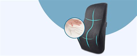 Sleepsia Lumbar Support Memory Foam Orthopedic Back Cushion – Back Rest ...