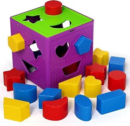 Sanghariyat Shape Sorting Cube with 18 Pcs Blocks Colorful Sorter Box ...