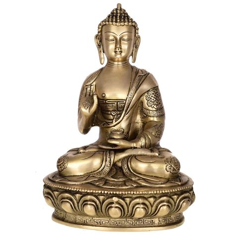Buy Kapasi Handicrafts Lord Buddha Brass Statue/God Buddh Idol Blessing ...