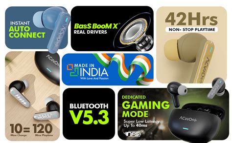 ACwO Dwots 727 ANC TWS Earbuds with 25Db Pure Audio Real ANC, 42Hrs ...